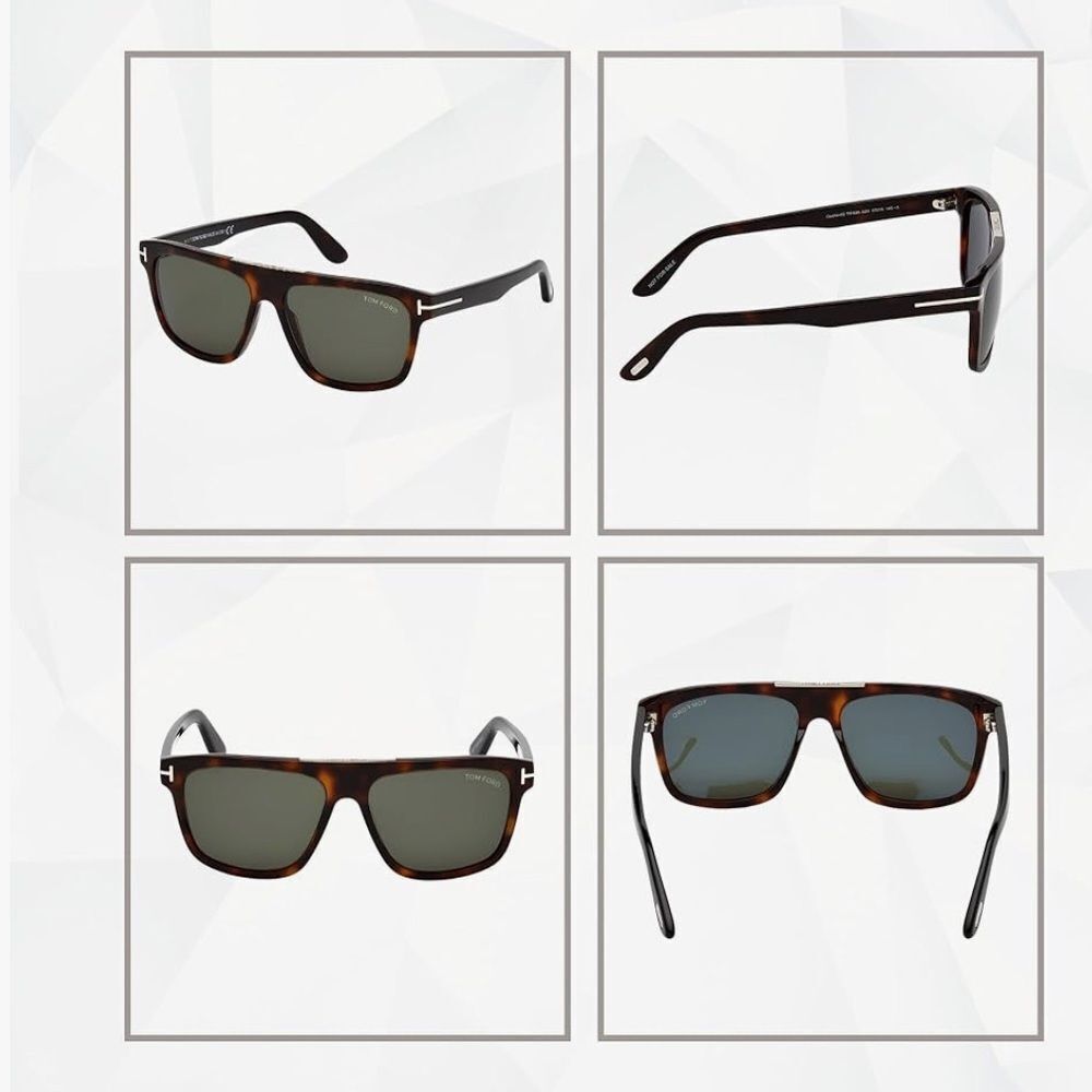 Tom Ford Cecilio-02 Tf628 56k Unisex Sunglasses 57-15-145 Case